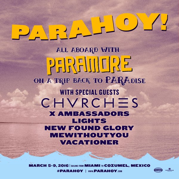 CHVRCHES Set Sail with Paramore this Coming March