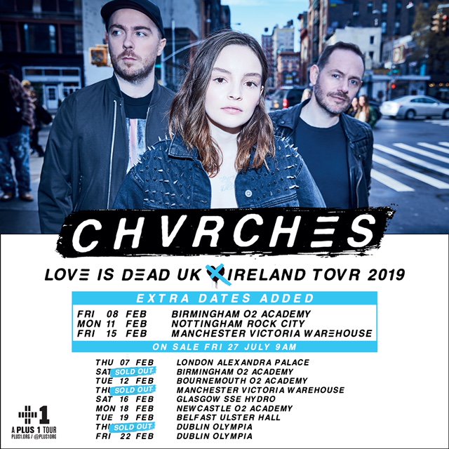 CHVRCHES Add Dates to Their UK & Ireland Tour in February 2019
