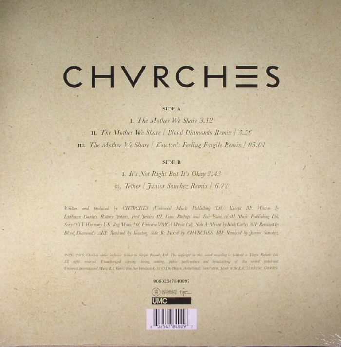 CHVRCHES Reissue The Mother We Share on Vinyl