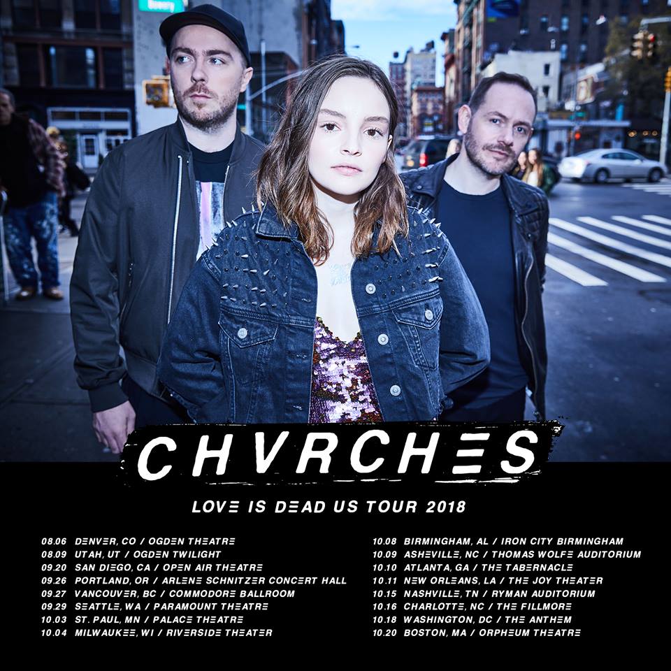 CHVRCHES Announce Fall 2018 North American Tour