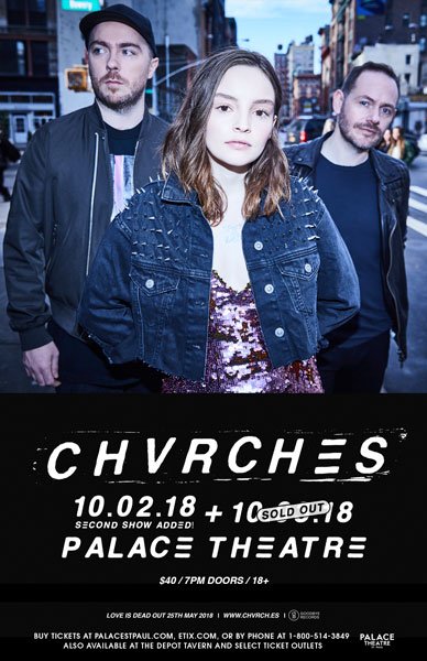 CHVRCHES Add a Second Show in St. Paul, Minnesota this October