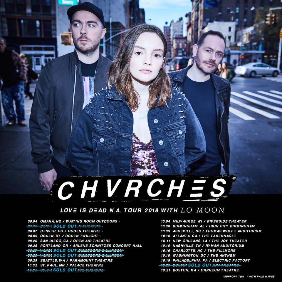CHVRCHES Add Shows in Philadelphia and Boston This Fall