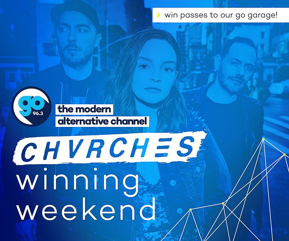 CHVRCHES to Perform an In-Studio Session at Go 96.3 Minneapolis Go Garage