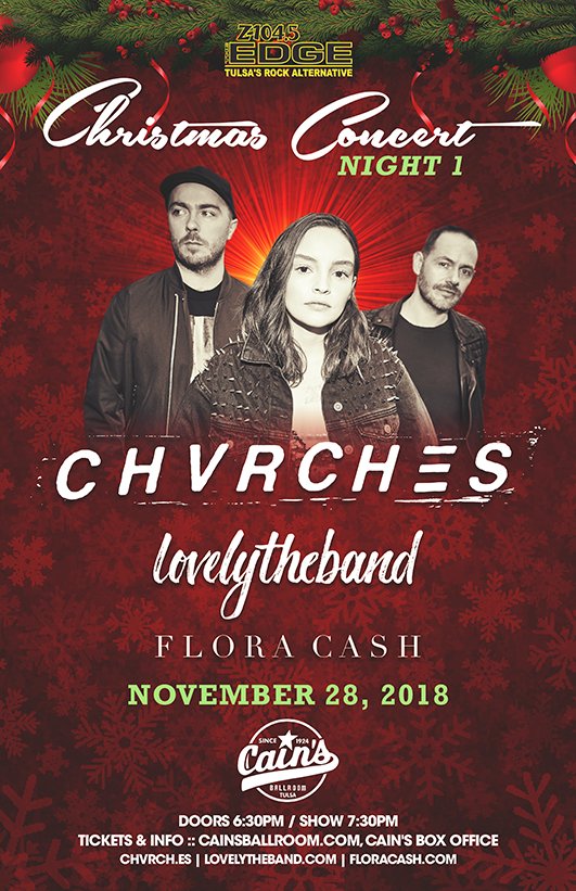 CHVRCHES Are Playing The Edge Christmas Concert in Tulsa