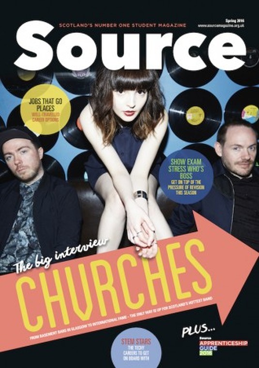 CHVRCHES’ Featured Cover Story for Source Magazine